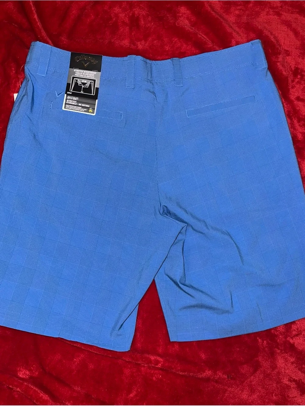 Callaway Men’s Light Blue Flat Front Golf Shorts